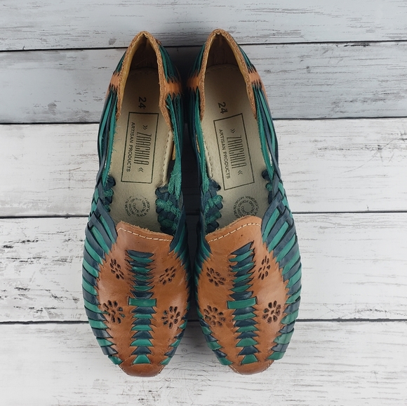 ZAACHILA Mexican Huarache wedge sandals 7 - Picture 10 of 12